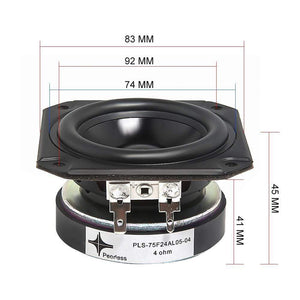 Planet Gates AIYIMA 2Pcs 3 Inch Full Range Speaker Driver 4 Ohm 40W Bookshelf Speaker Loudapeaker Home Theater