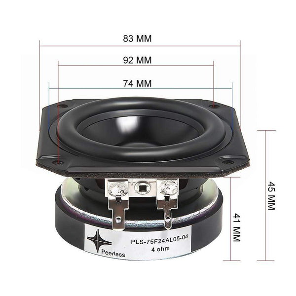 Planet Gates AIYIMA 2Pcs 3 Inch Full Range Speaker Driver 4 Ohm 40W Bookshelf Speaker Loudapeaker Home Theater