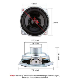 Planet Gates AIYIMA 2Pcs 3 Inch Full Range Speaker Waterproof 4 Ohm 10W Neodymium Portable Speaker Driver DIY Bluetooth Home Theatre