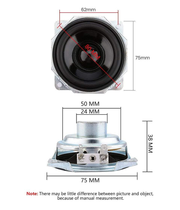 Planet Gates AIYIMA 2Pcs 3 Inch Full Range Speaker Waterproof 4 Ohm 10W Neodymium Portable Speaker Driver DIY Bluetooth Home Theatre
