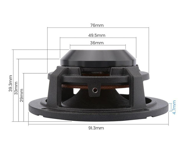 Planet Gates AIYIMA 2Pcs 3 Inch Mid Range Audio Speaker Driver 4 8 Ohm 15W Car Sound Speaker Wool Paper Cone Aluminum Full Range Loudspeaker