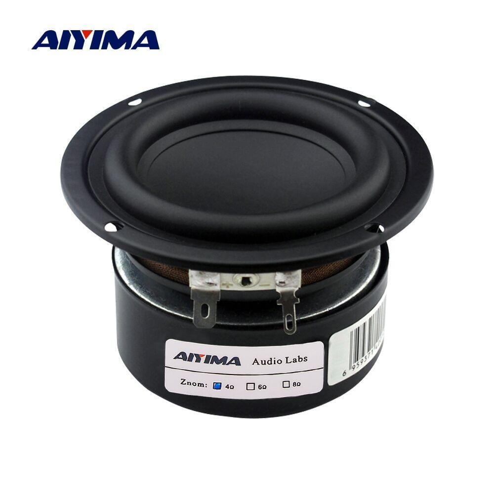 Planet Gates AIYIMA 2Pcs 3 Inch Subwoofer Audio Speaker Driver 4 8 Ohm 25W Portable Hifi Stereo Speakers Woofer Loudspeaker Horn