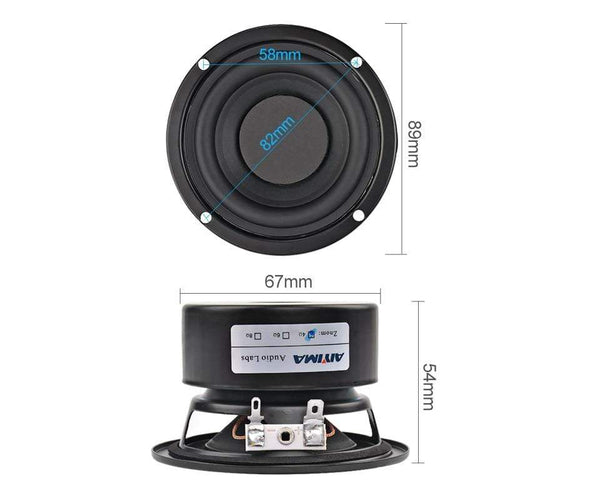 Planet Gates AIYIMA 2Pcs 3 Inch Subwoofer Audio Speaker Driver 4 8 Ohm 25W Portable Hifi Stereo Speakers Woofer Loudspeaker Horn