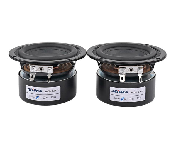 Planet Gates AIYIMA 2Pcs 3 Inch Subwoofer Audio Speaker Driver 4 8 Ohm 25W Portable Hifi Stereo Speakers Woofer Loudspeaker Horn