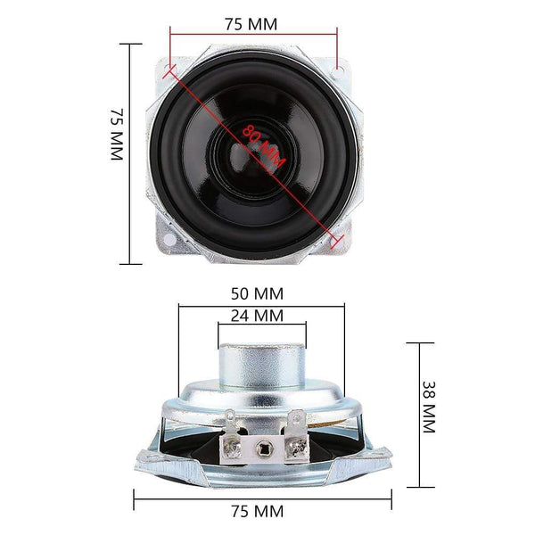Planet Gates AIYIMA 2Pcs 3 Inch Waterproof Full Range Mini Portable Speaker 4 Ohm 10W DIY Outdoor Shower Music Speaker Driver Loudspeaker