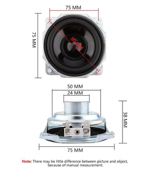 Planet Gates AIYIMA 2Pcs 3 Inch Waterproof Full Range Mini Portable Speaker 4 Ohm 10W DIY Outdoor Shower Music Speaker Driver Loudspeaker
