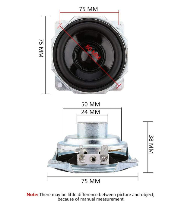 Planet Gates AIYIMA 2Pcs 3 Inch Waterproof Full Range Mini Portable Speaker 4 Ohm 10W DIY Outdoor Shower Music Speaker Driver Loudspeaker