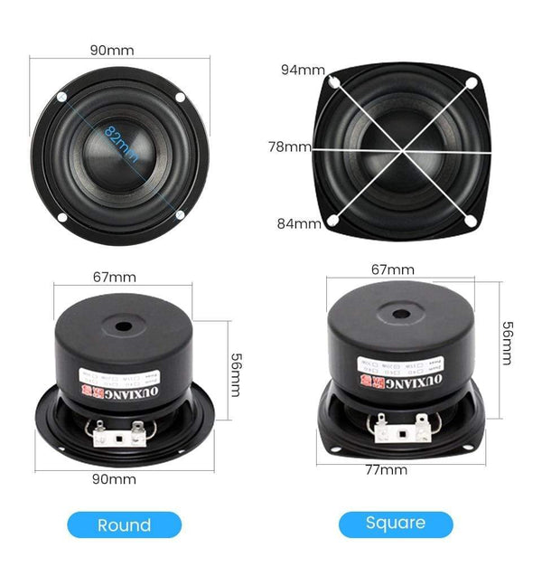 Planet Gates AIYIMA 2Pcs 3 Inch woofer Speakers Driver 4 8 Ohm 25W Audio Bass Loudspeaker DIY Home Theater Sound Amplifier Speaker Unit