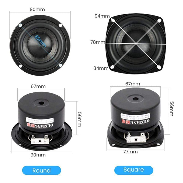 Planet Gates AIYIMA 2Pcs 3 Inch woofer Speakers Driver 4 8 Ohm 25W Audio Bass Loudspeaker DIY Home Theater Sound Amplifier Speaker Unit
