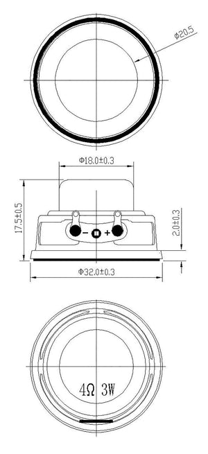 Planet Gates AIYIMA 2Pcs 32MM Audio Full Range Mini Speaker Driver Inner Magnetic 4 Ohm 3W DIY Multimedia Music Sound Speaker Home Theater
