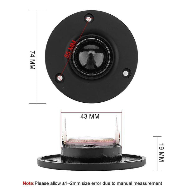 Planet Gates AIYIMA 2Pcs 3Inch Hifi Fever Tweeter Speaker Driver 4Ohm 6Ohm 25 Core Silk Film Treble Column Loudspeaker For Home Theater DIY