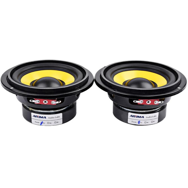 Planet Gates AIYIMA 2Pcs 4Inch Midrange Bass Speaker Driver 4 8 Ohm 20W Bass Loudspeaker Audio Woofer Speakers DIY Home Theater