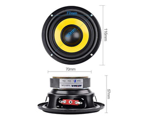 Planet Gates AIYIMA 2Pcs 4Inch Midrange Bass Speaker Driver 4 8 Ohm 20W Bass Loudspeaker Audio Woofer Speakers DIY Home Theater