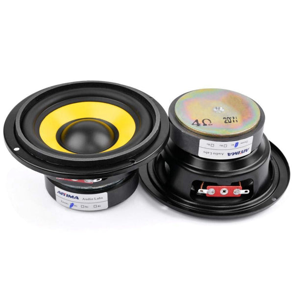 Planet Gates AIYIMA 2Pcs 4Inch Midrange Bass Speaker Driver 4 8 Ohm 20W Bass Loudspeaker Audio Woofer Speakers DIY Home Theater
