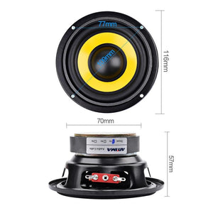 Planet Gates AIYIMA 2Pcs 4Inch Midrange Bass Speaker Driver 4 8 Ohm 20W Bass Loudspeaker Audio Woofer Speakers DIY Home Theater