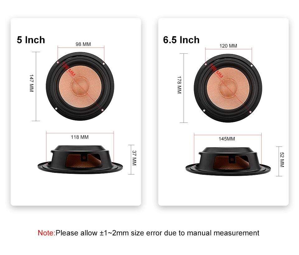 Planet Gates AIYIMA 2Pcs 6.5Inch Speaker Driver Woofer Radiator Bass Passive DIY Speaker Repair Kit Accessories Parts Sound System