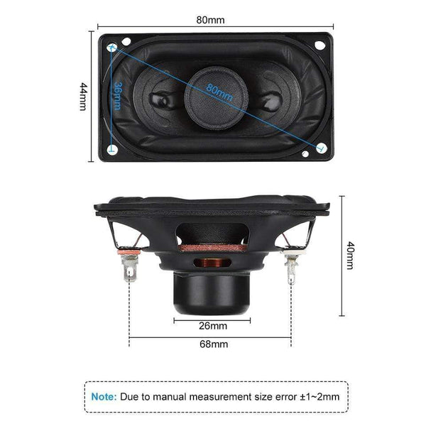 Planet Gates AIYIMA 2Pcs Mid-woofer Audio Speakers Driver 80x44mm 8 Ohm 15W Long Stroke Enthusiast Bass Home Thater Loudspeaker For JBL