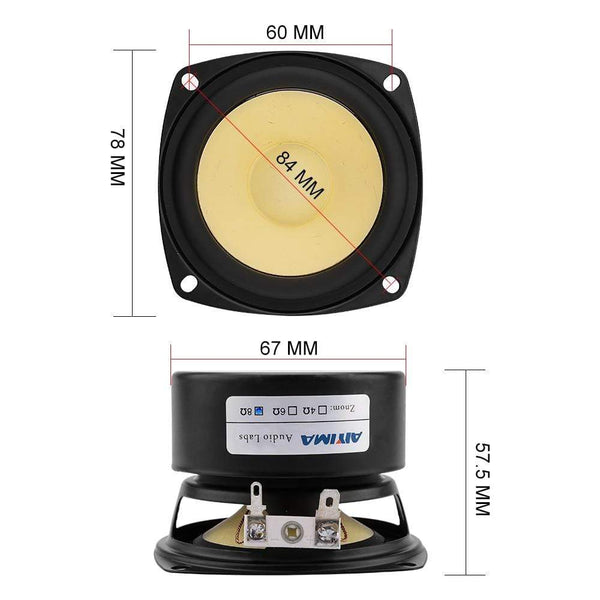 Planet Gates AIYIMA 3 Inch Full Range Speaker Driver 4 8 Ohm 15W Sound Music Loudspeaker Units DIY Bookshelf Altavoz Amp Home Theater 2Pcs