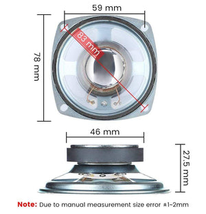 Planet Gates AIYIMA Full Range Speaker Driver 8Ohm 5W  2Pcs 3Inch Stereo Audio Loudspeaker Sound Amplifier Column For DIY Home Theater