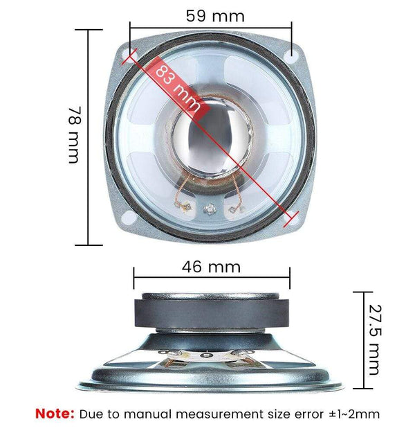 Planet Gates AIYIMA Full Range Speaker Driver 8Ohm 5W  2Pcs 3Inch Stereo Audio Loudspeaker Sound Amplifier Column For DIY Home Theater