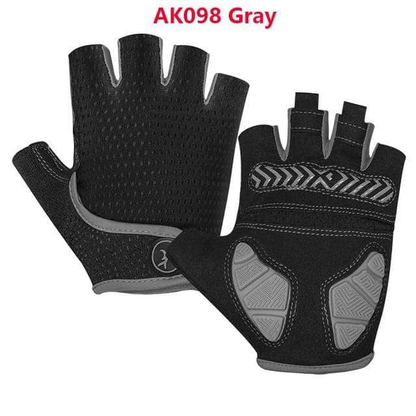 Planet Gates AK098Gray / S Cycling Gloves Gel Shockproof MTB Road Bike Gloves Breathable Durable Bicycle Gloves Non-slip Biking Glove for Men Women