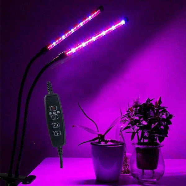 Planet Gates AKDSteel Plant Grow Light3 60 Degree Double Tube with Timing Function 9 Light Modes for Indoor Hydroponic Vegetable Cultivation