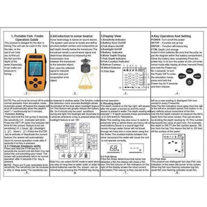 Planet Gates Alarm 100M Portable Sonar LCD Fish Finders Fishing lure Echo Sounder Fishing Finder FFC1108-1