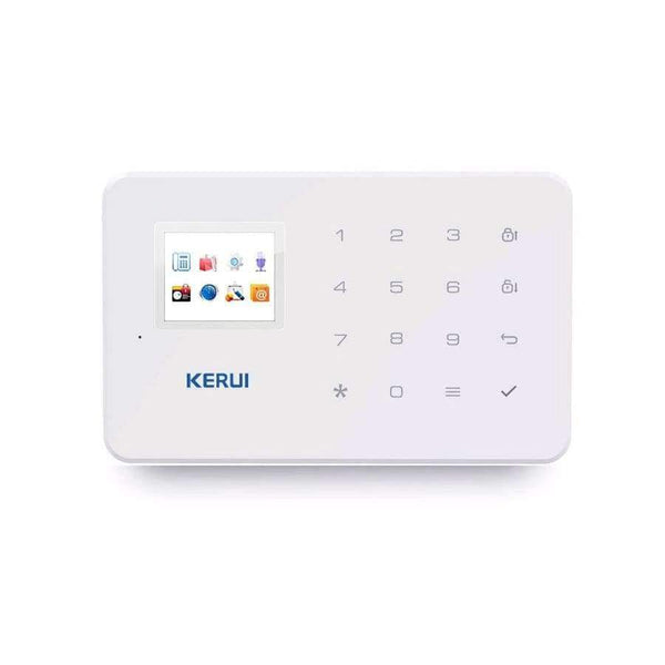 Planet Gates Alarm Panel KERUI 1.7 Inch TFT Screen GSM Home Burglar Security Alarm Protection APP Control Built In Siren With Door Sensor Alarm