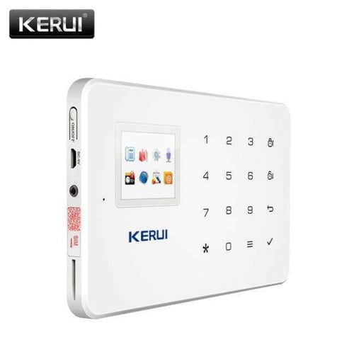 Planet Gates Alarm Panel KERUI 1.7 Inch TFT Screen GSM Home Burglar Security Alarm Protection APP Control Built In Siren With Door Sensor Alarm