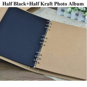 30Pages Blank/Loose-leaf Photo Album Scarpbook Handmade/Wedding/DIY/Self-Adhesive/Paper Photo Album Cover Kraft Album For Photos