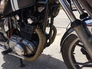 Planet Gates Alconstar- 5M/10M/15M Motorcycle Exhaust Thermal Tape Header Heat Wrap Manifold Insulation Roll Resistant with Stainless Ties