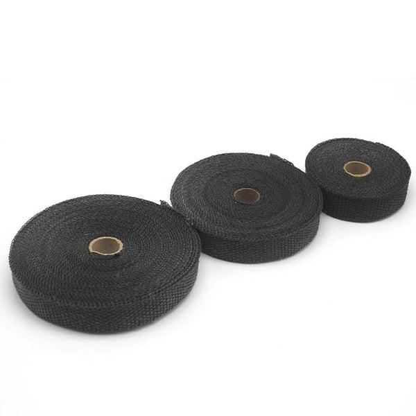 Planet Gates Alconstar- 5M/10M/15M Motorcycle Exhaust Thermal Tape Header Heat Wrap Manifold Insulation Roll Resistant with Stainless Ties