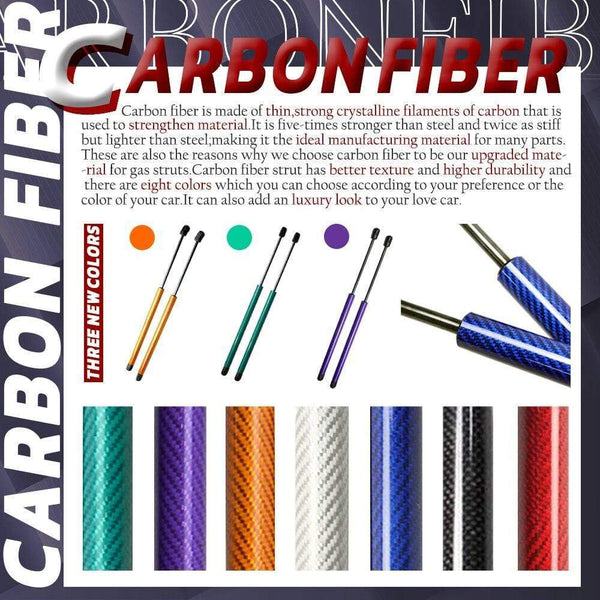 Planet Gates Alfa Romeo MiTo 2008-2018 Front Bonnet Hood Modify Gas Struts Carbon Fiber Spring Damper Lift Support Absorber