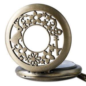 Planet Gates Alice In Wonderland Drink Me Tag Women Rabbit Flower Pocket Watch Necklace Pendant Novelty Christmas Gifts Box Sets
