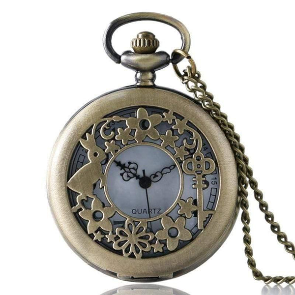 Planet Gates Alice In Wonderland Drink Me Tag Women Rabbit Flower Pocket Watch Necklace Pendant Novelty Christmas Gifts Box Sets