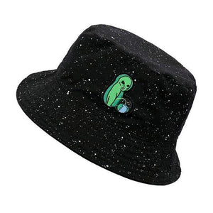 Planet Gates Alien embroidery Bucket Hat outdoor travel hats alien Sun Cap Men and Women Fisherman caps panama