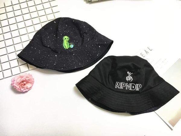 Planet Gates Alien embroidery Bucket Hat outdoor travel hats alien Sun Cap Men and Women Fisherman caps panama