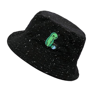 Planet Gates Alien embroidery Bucket Hat outdoor travel hats alien Sun Cap Men and Women Fisherman caps panama