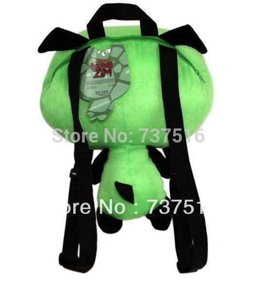 Alien Invader Zim 3D Eyes Robot Gir Cute Stuffed Plush Backpack Green Bag Xmas Gift 14 Inches