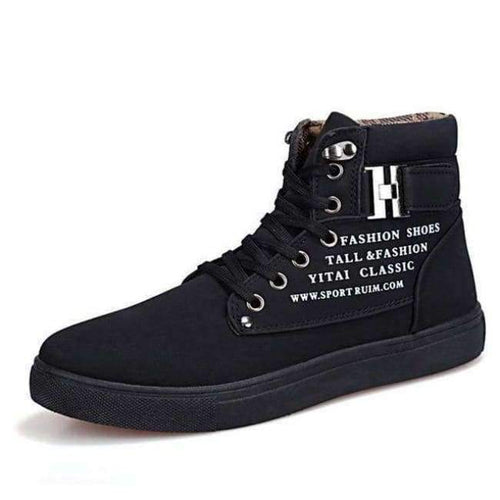 Planet Gates All Black / 7.5 HENGSONG Men's Vulcanize Shoes Spring Autumn Shoes Warm Men Shoes Tenis Masculino Male Men's Vulcanize Shoes Botas Men TR871485