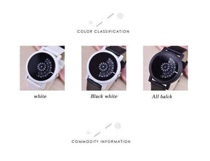 Planet Gates All black / China Design wristwatch camera concept brief simple special digital discs hands fashion quartz watches for men women