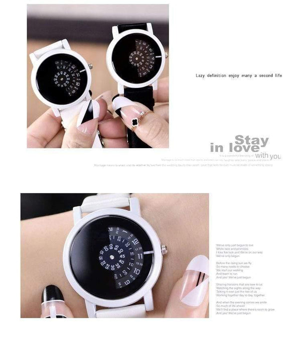 Planet Gates All black / China Design wristwatch camera concept brief simple special digital discs hands fashion quartz watches for men women