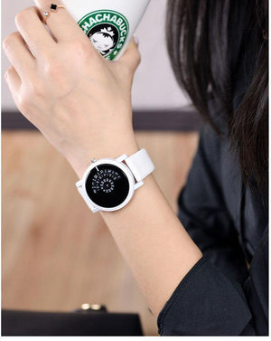 Planet Gates All black / China Design wristwatch camera concept brief simple special digital discs hands fashion quartz watches for men women