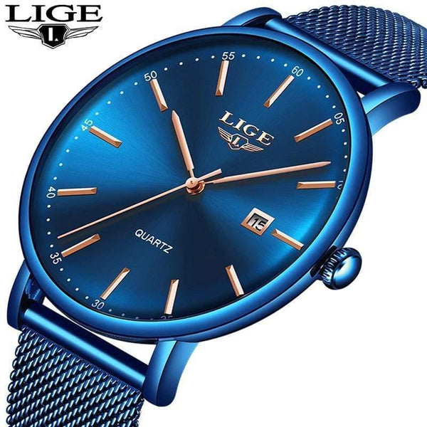 Planet Gates All black / China Mens Watches Top Brand Luxury Sport Watch Ultrathin Mesh Casual Waterproof Quartz Watch Men Blue Clock Relogio Masculino