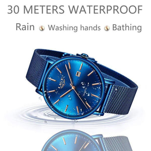 Planet Gates All black / China Mens Watches Top Brand Luxury Sport Watch Ultrathin Mesh Casual Waterproof Quartz Watch Men Blue Clock Relogio Masculino