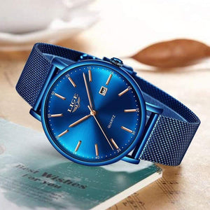Planet Gates All black / China Mens Watches Top Brand Luxury Sport Watch Ultrathin Mesh Casual Waterproof Quartz Watch Men Blue Clock Relogio Masculino