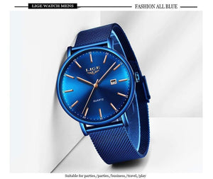 Planet Gates All black / China Mens Watches Top Brand Luxury Sport Watch Ultrathin Mesh Casual Waterproof Quartz Watch Men Blue Clock Relogio Masculino