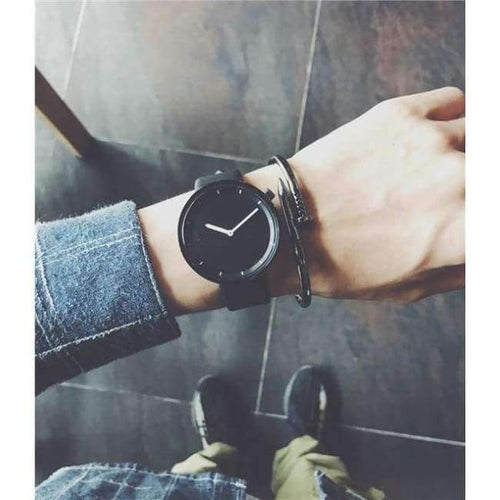 Planet Gates All black / China Minimalist stylish men quartz watches drop shipping 2018 new fashion simple black clock BGG brand male wristwatches gifts