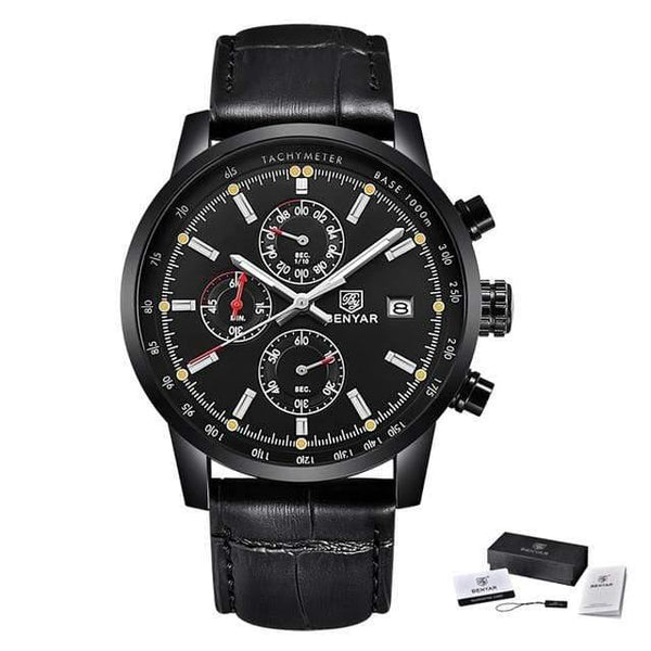 Planet Gates All black Chronograph Sport Mens Watches Top Brand Luxury Quartz Watch Reloj Hombre saat Clock Male hour relogio Masculino