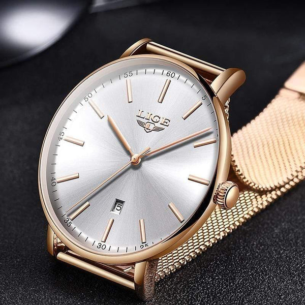 Planet Gates All black Womens Watches Top Brand Luxury Waterproof Watch Fashion Ladies Stainless Steel Ultra-Thin Casual  Wristwatch Quartz Clock